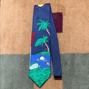 Save The Children Necktie Titled “A Good Putt”